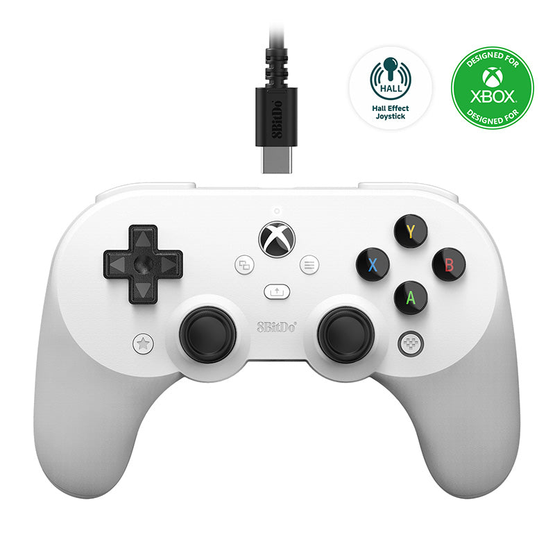 8BitDo Pro 2 Wired Controller for Xbox (Hall Effect joysticks) - Controller Design for Streamlined Gaming Sessions