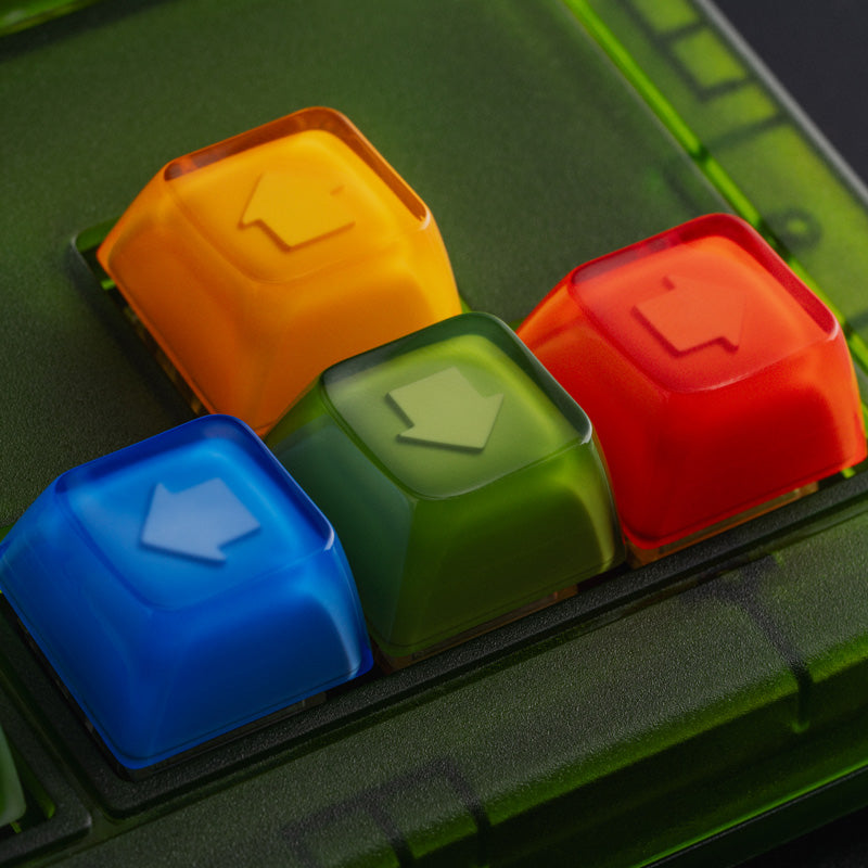 8BitDo Double-Layered Crystal Arrow Keycaps - Keyboard Styling Set for Supported Mechanical Keys