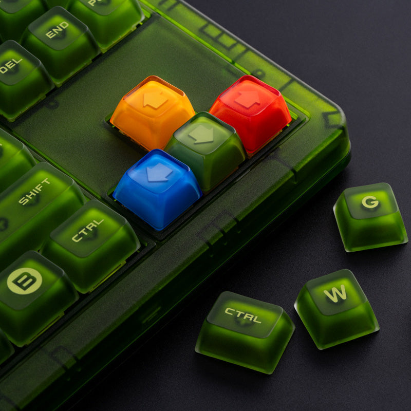8BitDo Double-Layered Crystal Arrow Keycaps - Keyboard Styling Set for Supported Mechanical Keys