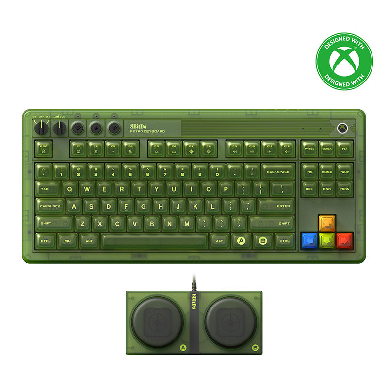 8BitDo Retro 87 Mechanical Keyboard - Xbox Edition - Keyboard Edition with Practical Mechanical Controls
