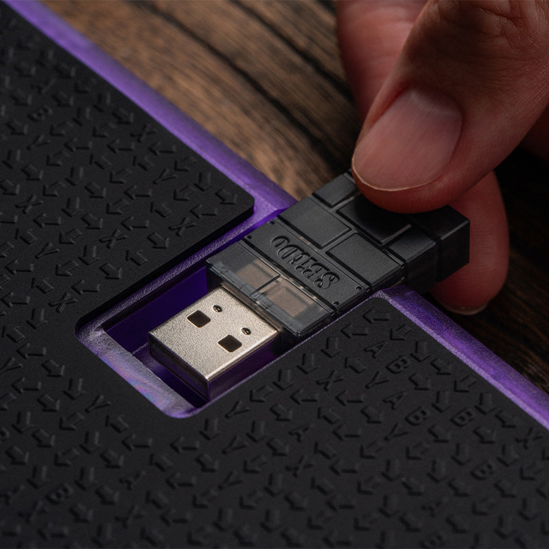 8BitDo Arcade Controller - Transparent Purple Signature Edition - Arcade Controller for Flexible Play Sessions