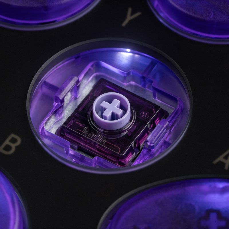 8BitDo Arcade Controller - Transparent Purple Signature Edition - Arcade Controller for Flexible Play Sessions
