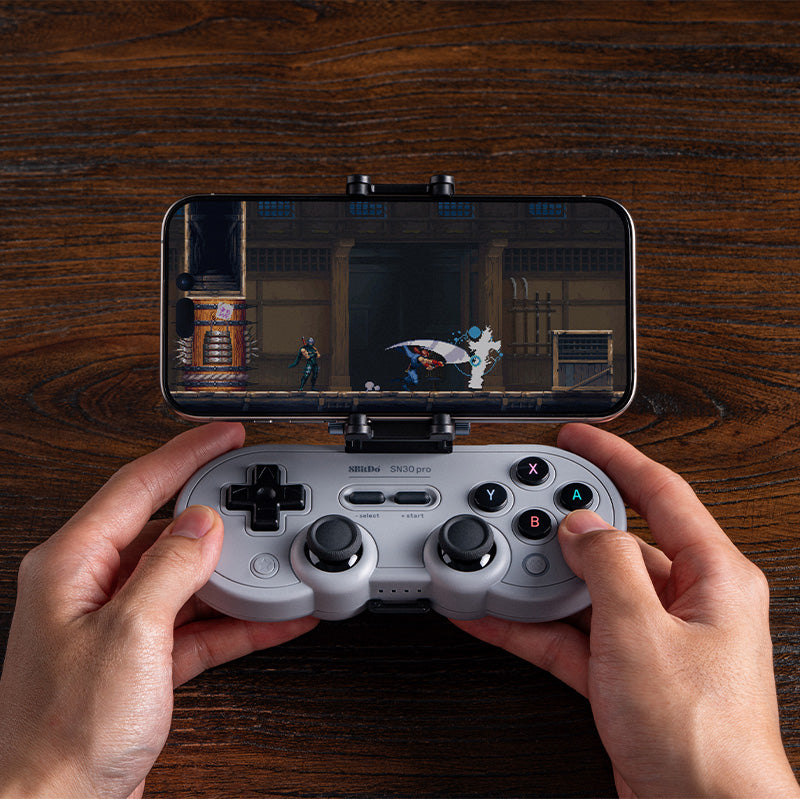 8BitDo Mobile Clip for SN30 Pro - Controller Clip Edition for Phone-Based Play