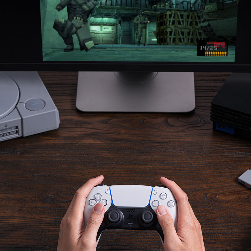 8BitDo Retro Receiver for PS1 PS2 - Adapter Design for Flexible Gaming Connections